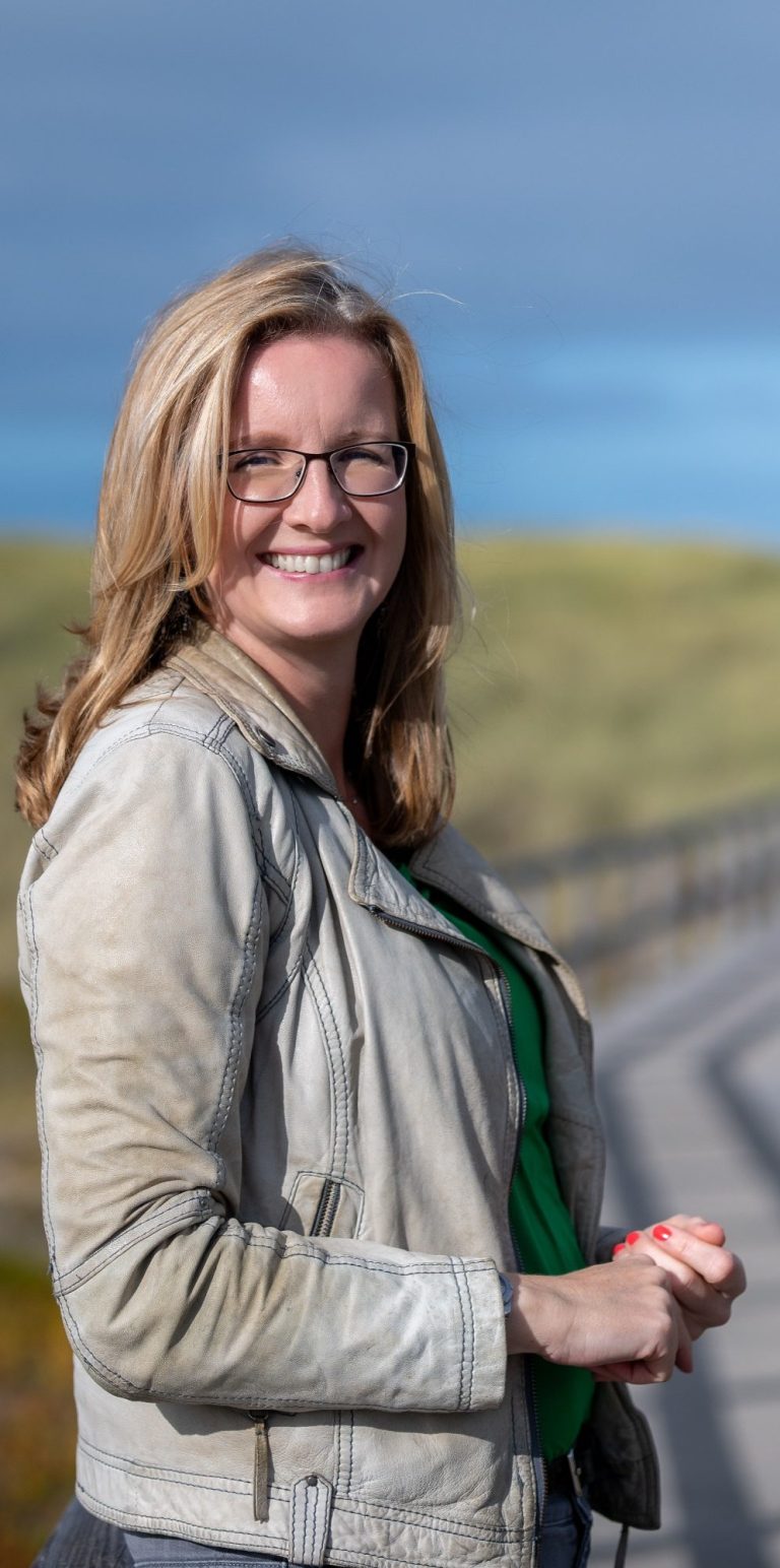 Anne-Katrin Gerner am Strandübergang